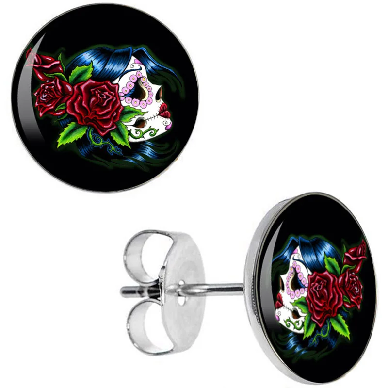 Wholesale Stud Earrings The Day Of Death Stainless Steel Ear Studs Cheaters Fake Plugs 8mm 10MM*0.7MM AW5154
Wholesale Stud Earrings The Day Of Death Stainless Steel Ear Studs Cheaters Fake Plugs 8mm 10MM*0.7MM AW5154