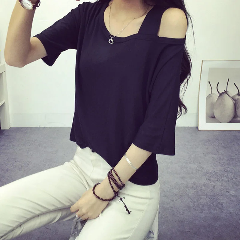 Korean Style Short Sleeved Shirt Women Summer Tshirt Off Shulder Top Tops Loose Bottom Shirt Streetwear Fashion Casual
Korean Style Short Sleeved Shirt Women Summer Tshirt Off Shulder Top Tops Loose Bottom Shirt Streetwear Fashion Casual