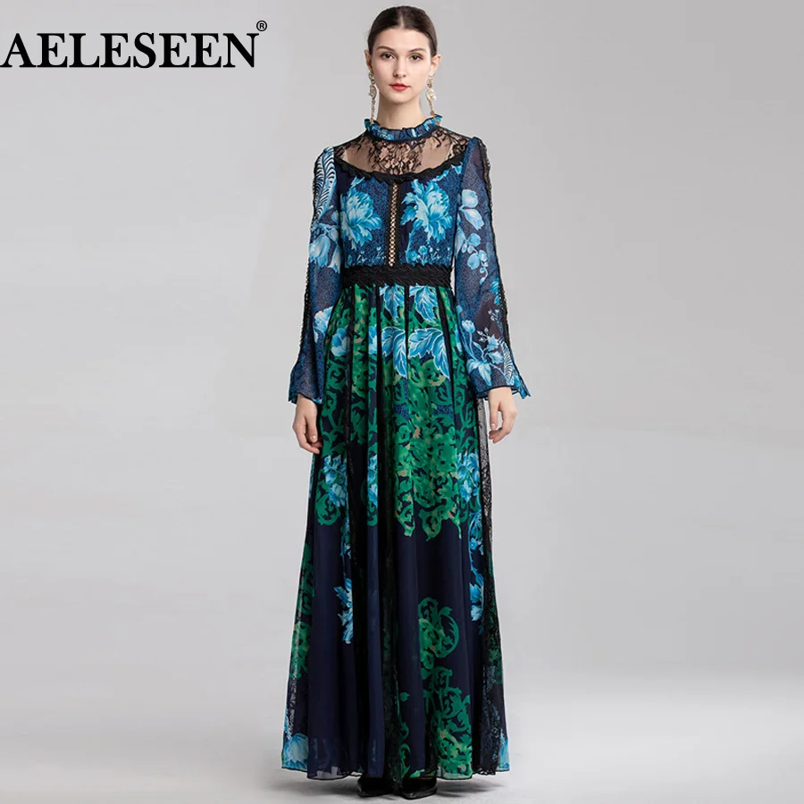AELESEEN 2019 Summer Elegant Party Dresses Women's Long Sleeve Patchwork Flare Sexy Mesh Ruffles Flower Printted Long Maxi Dress
AELESEEN 2019 Summer Elegant Party Dresses Women's Long Sleeve Patchwork Flare Sexy Mesh Ruffles Flower Printted Long Maxi Dress