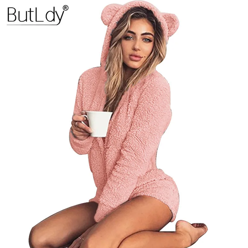 Zipper Plush Cute Hooded Playsuit Women Long Sleeve Fleece Warm Bodysuit Romper Winter 2018 Casual Plus Size Sleepwear Jumpsuit
Zipper Plush Cute Hooded Playsuit Women Long Sleeve Fleece Warm Bodysuit Romper Winter 2018 Casual Plus Size Sleepwear Jumpsuit