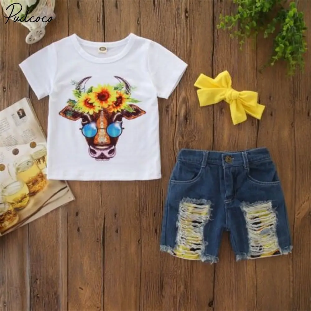 Summer Newborn Baby Boy Girl Clothes T-shirt Tops +shorts Outfits Set T-shirt Tops+denim Short Pants Sunsuit Outfit Set 1-6t
Summer Newborn Baby Boy Girl Clothes T-shirt Tops +shorts Outfits Set T-shirt Tops+denim Short Pants Sunsuit Outfit Set 1-6t