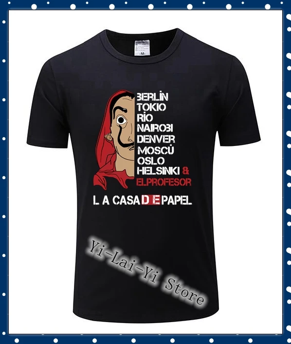 New La Casa De Papel Money Heist TV Series Game T Shirts Men Short Sleeve House of Paper T-Shirt Man Games T Shirt Men's Tshirt
New La Casa De Papel Money Heist TV Series Game T Shirts Men Short Sleeve House of Paper T-Shirt Man Games T Shirt Men's Tshirt