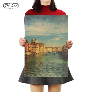 TIE LER Venice Famous Italy Tourist City Good View Kraft Paper Bar Poster Retro Poster Decorative Painting Wall Sticker
TIE LER Venice Famous Italy Tourist City Good View Kraft Paper Bar Poster Retro Poster Decorative Painting Wall Sticker