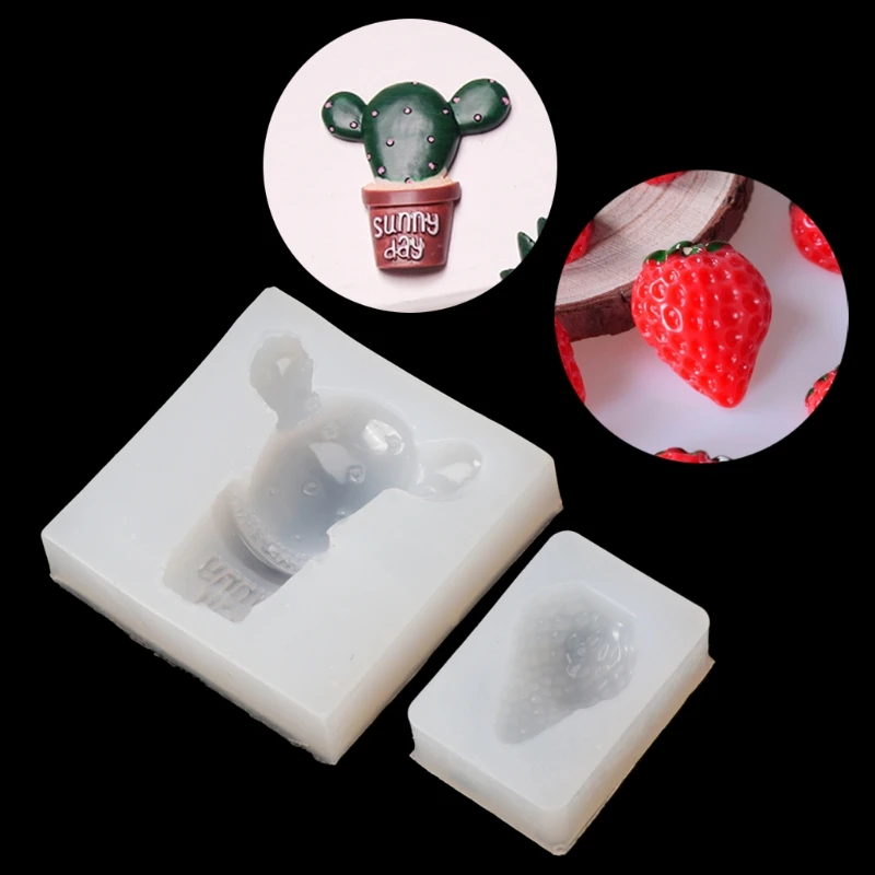 2 Designs Cactus Strawberry Liquid Silicone Jewelry Pendant Mold Resin Casting Mould Tool jewelry Mold
2 Designs Cactus Strawberry Liquid Silicone Jewelry Pendant Mold Resin Casting Mould Tool jewelry Mold