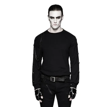 Heavy Punk Simple Long Sleeve Nylon Thin Sweater T-Shirt Black Round Neckline Buttons Long-Sleeved Pullover Casual Tops
Heavy Punk Simple Long Sleeve Nylon Thin Sweater T-Shirt Black Round Neckline Buttons Long-Sleeved Pullover Casual Tops