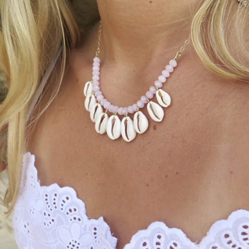 DM Puka Crystal Natural Shell Necklace Women Seashells Pendant Gold Chain Boho Beach Jewelry collier femme 2018 naszyjnik kolye
DM Puka Crystal Natural Shell Necklace Women Seashells Pendant Gold Chain Boho Beach Jewelry collier femme 2018 naszyjnik kolye