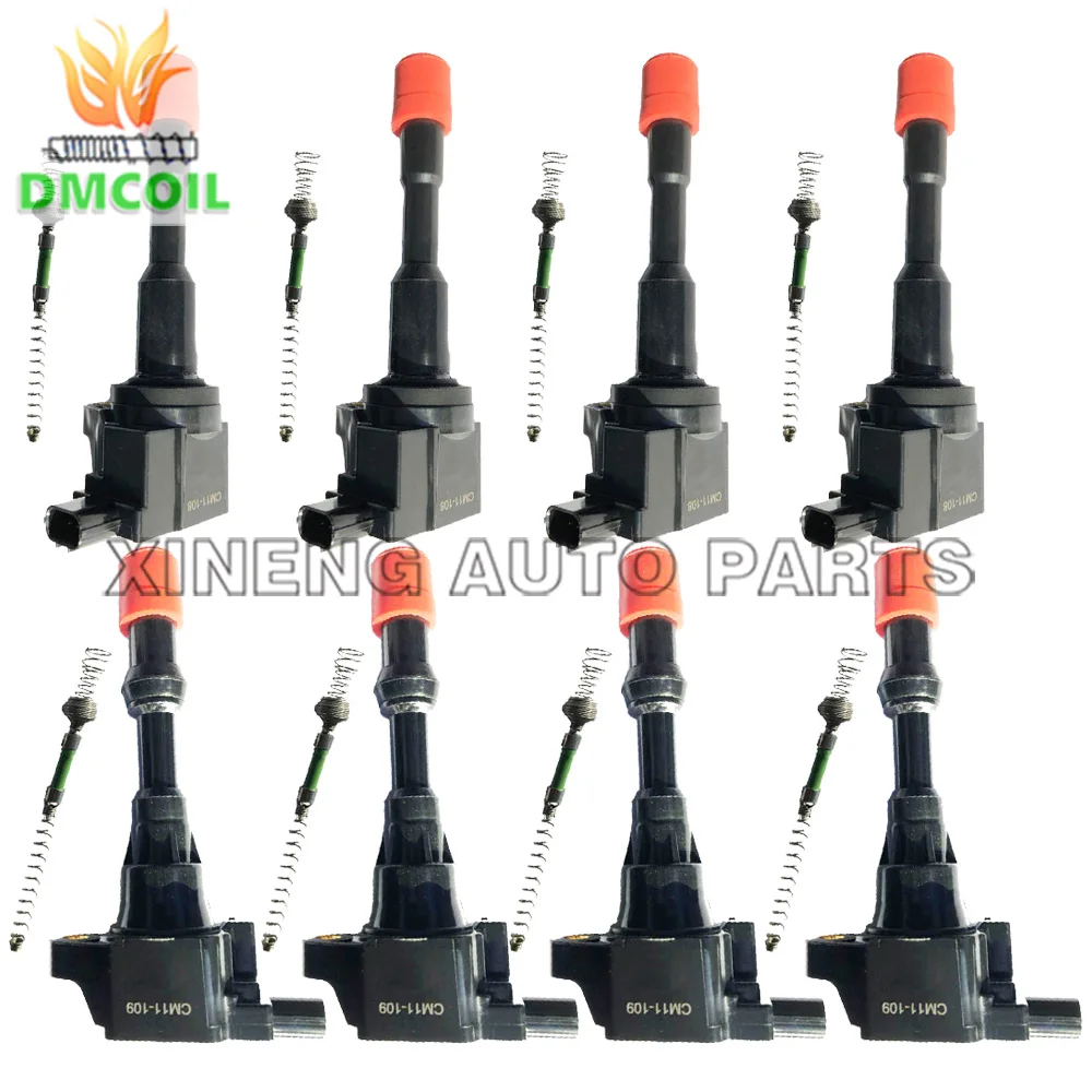 

8 Pcs Front And Rear Row Ignition Coil With Resistance For Honda Civic Hybrid Jazz 1.3L (02-08) CM11-109 30521-PWA-003 CM11-108