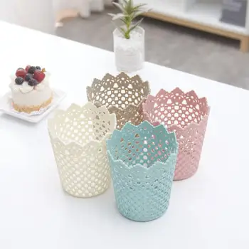 Plastic Storage Basket Multifunctional Hollow Flower Cylinder Pen Holder Makeup Brush Storage Basket Holder Desktop Organizer
Plastic Storage Basket Multifunctional Hollow Flower Cylinder Pen Holder Makeup Brush Storage Basket Holder Desktop Organizer