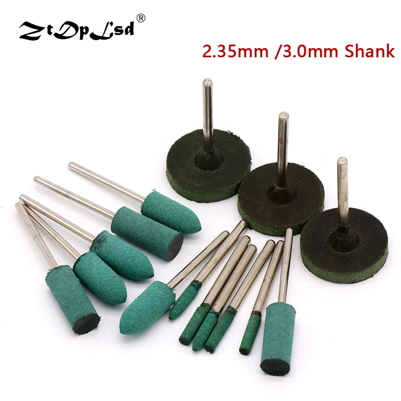 

1Pcs 2.35/3mm Shank Grinding Nail Buffer Drill Silicone Rubber Milling Cutter Art Machine Polished Mounted Point Head Assorted