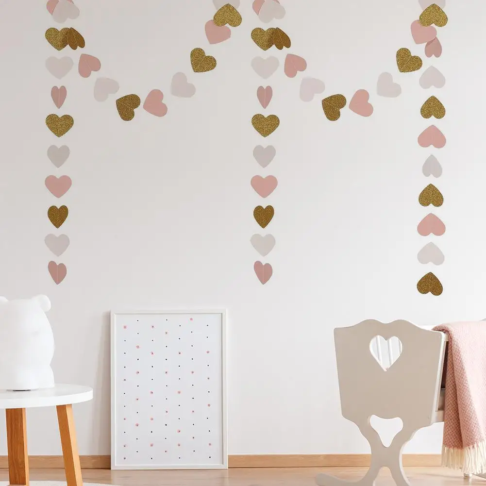 Pink White Gold Bunting Round Hanging Garland Valentine Birthday Party Wedding Shower Decoration Paper Circle String
Pink White Gold Bunting Round Hanging Garland Valentine Birthday Party Wedding Shower Decoration Paper Circle String