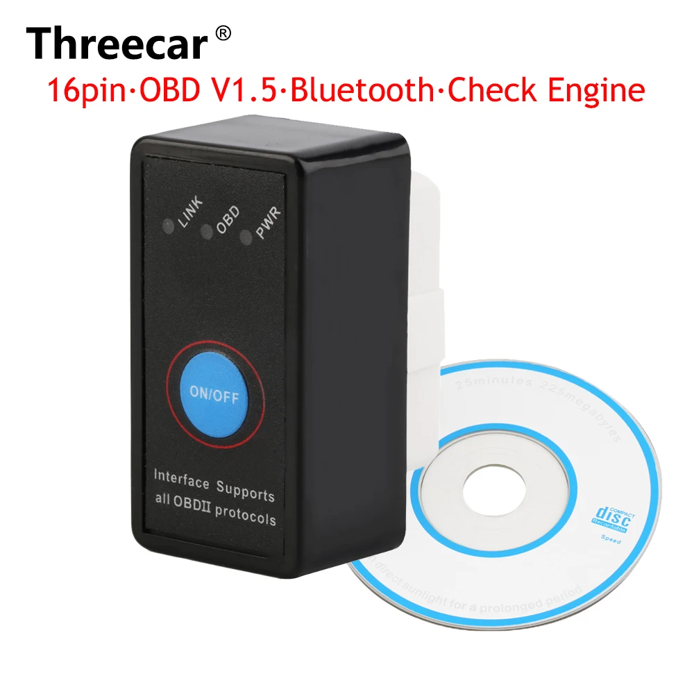 Universal OBD2 ELM327 V1.5 Scanner Auto OBDII Scan Tool Car Code Scanner with Switch for Android Symbian Windows
Universal OBD2 ELM327 V1.5 Scanner Auto OBDII Scan Tool Car Code Scanner with Switch for Android Symbian Windows
