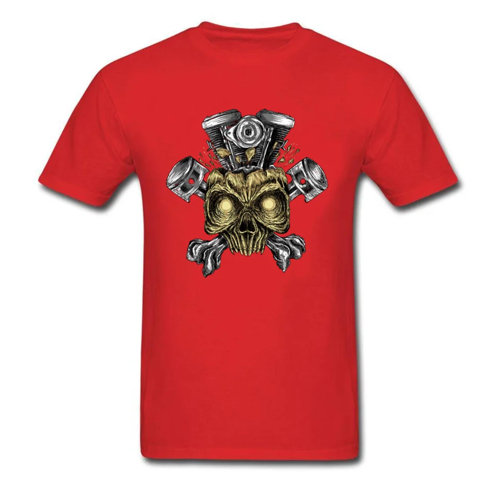 BIKERs MIND Printing Lovers Day All Cotton O-Neck Men T Shirt Fashionable Clothing Shirt Latest Short Sleeve Top T-shirts BIKERs MIND red