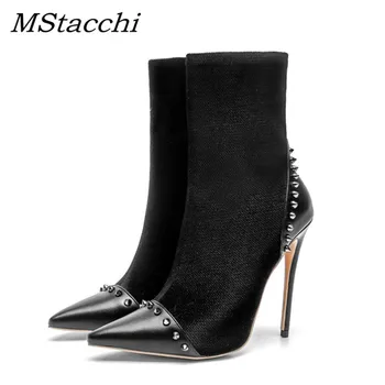 MStacchi New Spring Autumn Ankle Women Boots Rivet Pointed Toe Stiletto Footwear Booties Short Sexy Thin High Heels Ladies Shoes
MStacchi New Spring Autumn Ankle Women Boots Rivet Pointed Toe Stiletto Footwear Booties Short Sexy Thin High Heels Ladies Shoes