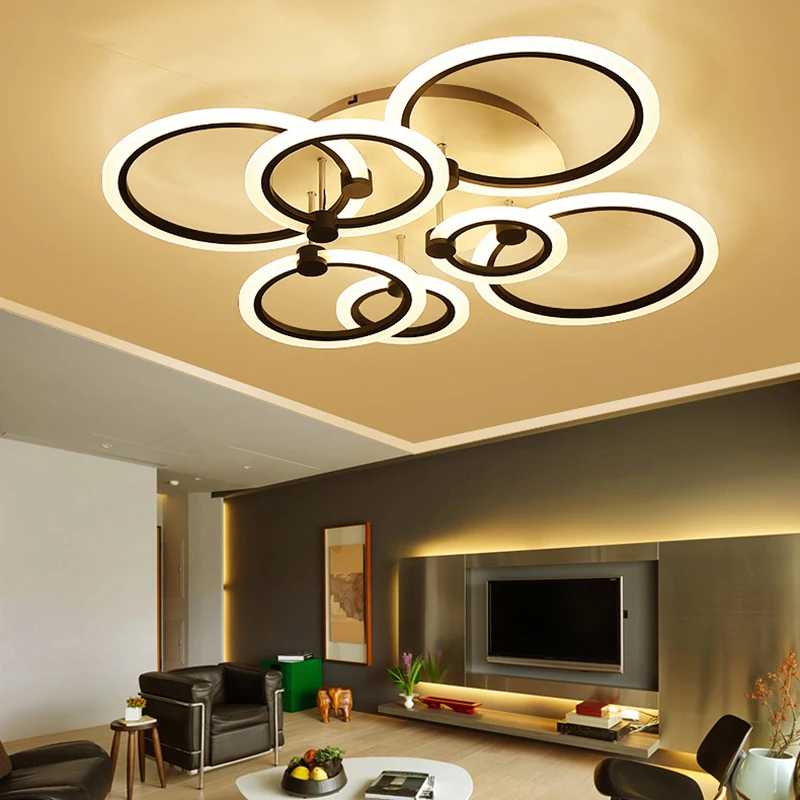 Black/White Rings Modern led ceiling Chandelier for living room bedroom Plafon home Dec AC85-265V Led Chandelier Lamp Fixtures
Black/White Rings Modern led ceiling Chandelier for living room bedroom Plafon home Dec AC85-265V Led Chandelier Lamp Fixtures