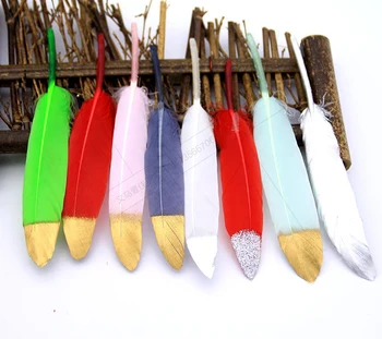 Arts Crafts DIY Apparel Sewing Long 10-15cm Dyed 2-color golden Craft Feathers 100PC/LOT
Arts Crafts DIY Apparel Sewing Long 10-15cm Dyed 2-color golden Craft Feathers 100PC/LOT