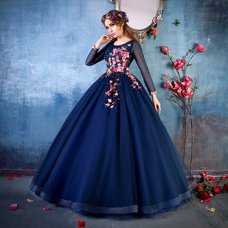 100% real navy blue embroidery beading vine ball gown medieval dress Renaissance Gown queen cosplay Victorian /Marie Belle Ball
100% real navy blue embroidery beading vine ball gown medieval dress Renaissance Gown queen cosplay Victorian /Marie Belle Ball