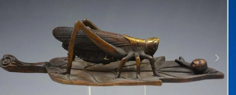 67110509+++Chinese Bronze copper Grasshopper Snails Tree leaf lucky Auspicious statue
67110509+++Chinese Bronze copper Grasshopper Snails Tree leaf lucky Auspicious statue