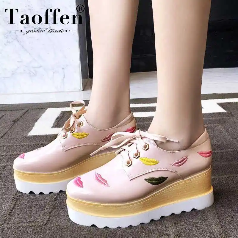 Taoffen Young Ladies Sweet Club Spring New Pumps Cross Strap Thick Bottom Platform High Heel Shoes Women Daily Party Size 34-43
Taoffen Young Ladies Sweet Club Spring New Pumps Cross Strap Thick Bottom Platform High Heel Shoes Women Daily Party Size 34-43