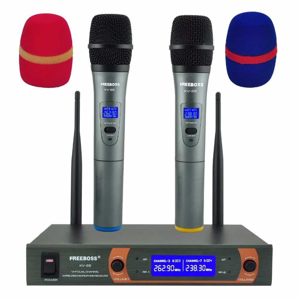 KV-22 VHF 2 Handheld Wireless Microphone Dynamic Capsule Family Party Mixed Output Wireless Karaoke Microphone
KV-22 VHF 2 Handheld Wireless Microphone Dynamic Capsule Family Party Mixed Output Wireless Karaoke Microphone