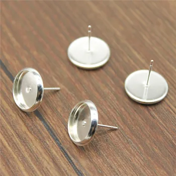 20pcs 2 Colors Fit 8/10/12/14/16mm Round Glass Cabochons Earring Studs, Earrings Setting Base, Earring Bezels
20pcs 2 Colors Fit 8/10/12/14/16mm Round Glass Cabochons Earring Studs, Earrings Setting Base, Earring Bezels