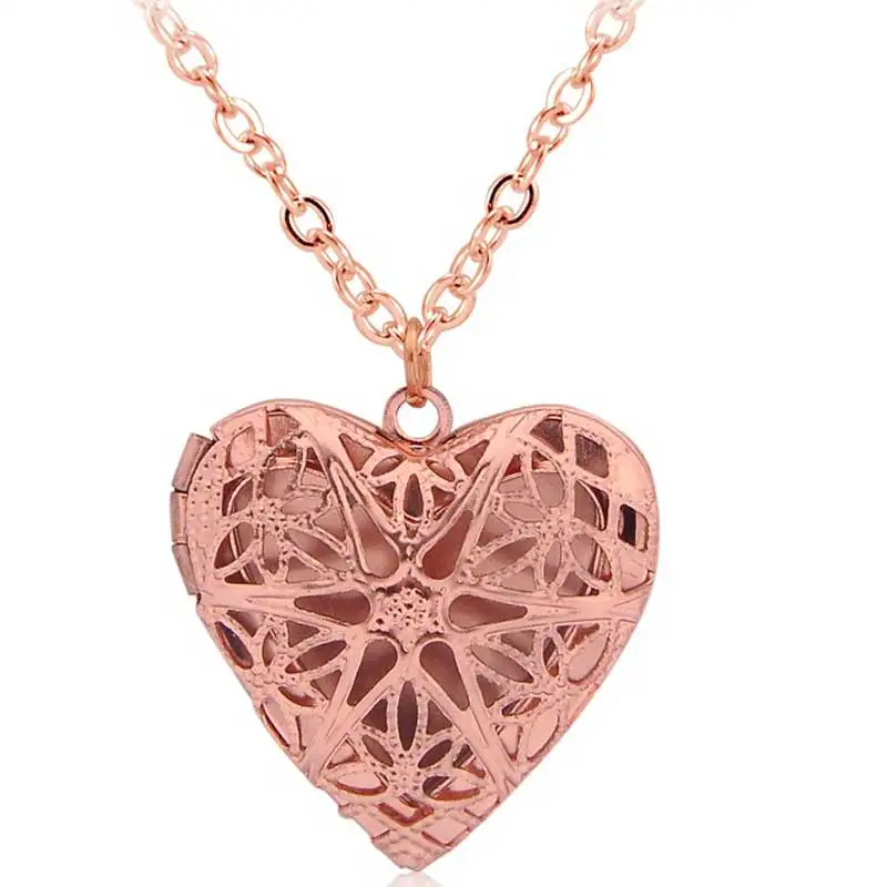 Vintage style Hollow Heart-shaped Photo Locket Essential Oil Diffuser Empty Perfume Necklace Filigree Hollow Locket Necklace
Vintage style Hollow Heart-shaped Photo Locket Essential Oil Diffuser Empty Perfume Necklace Filigree Hollow Locket Necklace