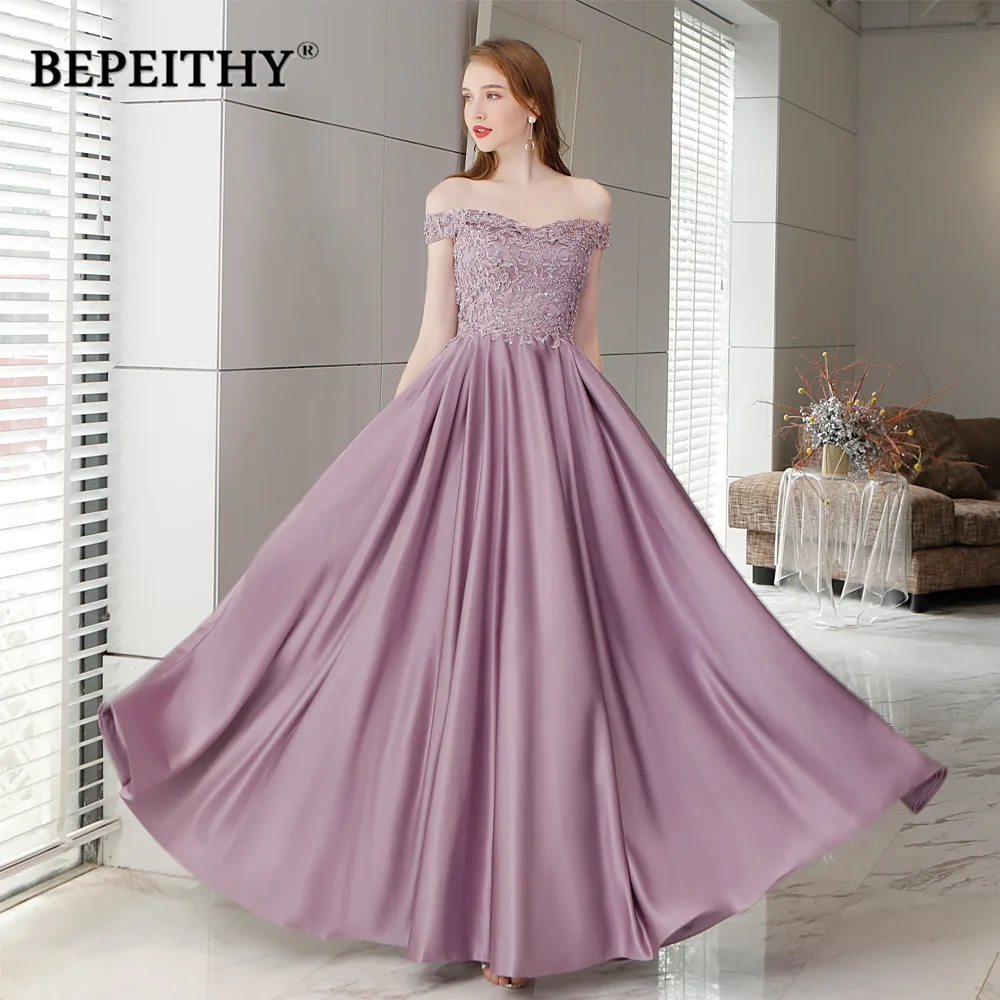 Robe De Soiree Off The Shoulder Purple Long Evening Dress Floor Length Vintage Prom Dress Vestido De Longo 2019
Robe De Soiree Off The Shoulder Purple Long Evening Dress Floor Length Vintage Prom Dress Vestido De Longo 2019