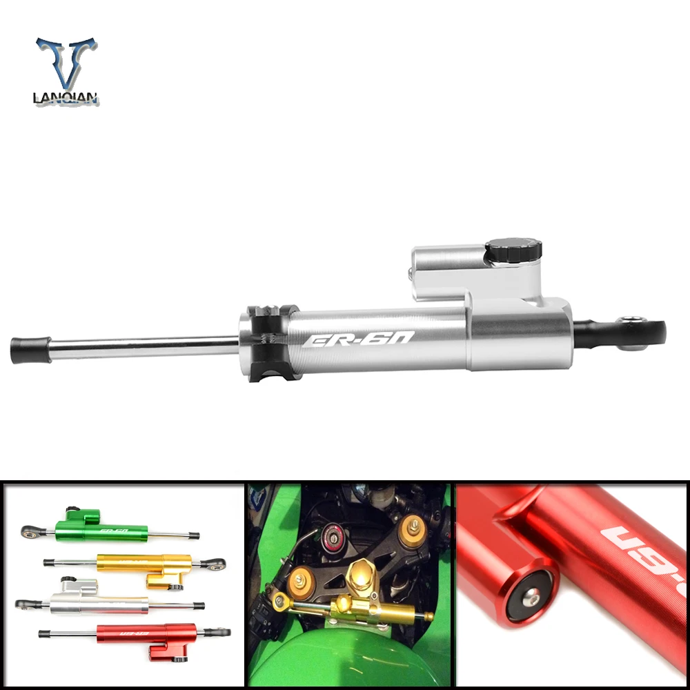 CNC Aluminum Motorcycle Damper Steering Stabilize Safety Control For KAWASASKI NINJA 650R ER6F ER6N 2006 2007 2008 WITH LOGO
CNC Aluminum Motorcycle Damper Steering Stabilize Safety Control For KAWASASKI NINJA 650R ER6F ER6N 2006 2007 2008 WITH LOGO