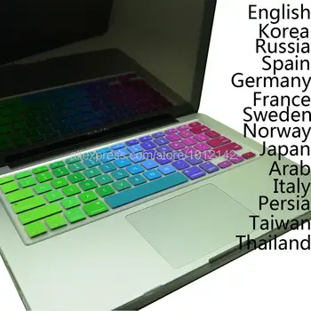 50pcs Colorful Keyboard cover For Macbook Air Pro Retina Jpanese Thai Russia Spain France Arab Norway Sweden Italy US/EU/UK type
50pcs Colorful Keyboard cover For Macbook Air Pro Retina Jpanese Thai Russia Spain France Arab Norway Sweden Italy US/EU/UK type