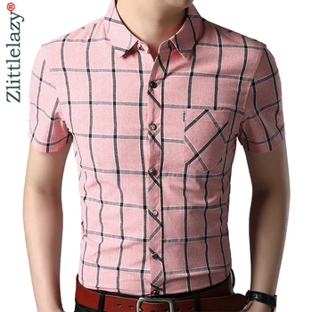 2019 brand casual pocket summer plaid short sleeve slim fit men shirt streetwear social dress shirts mens fashions jersey 41631
2019 brand casual pocket summer plaid short sleeve slim fit men shirt streetwear social dress shirts mens fashions jersey 41631
