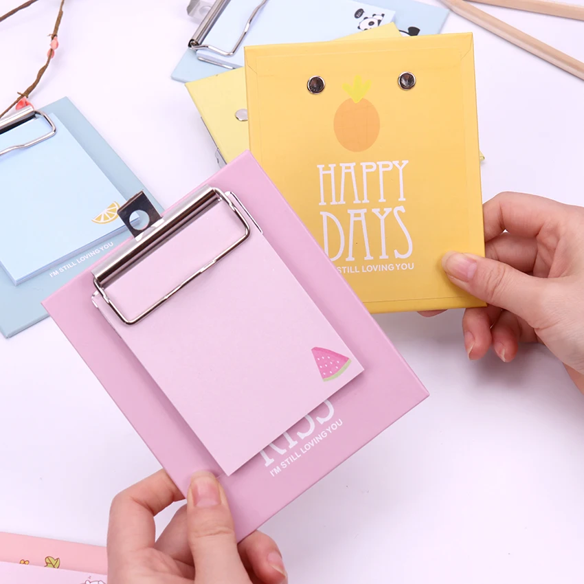 1PC Candy Colors Pad Clip With Memo Pad Pineapple Rabbit Panda Notesbook Sticky Notes DIY Student Stationery
1PC Candy Colors Pad Clip With Memo Pad Pineapple Rabbit Panda Notesbook Sticky Notes DIY Student Stationery