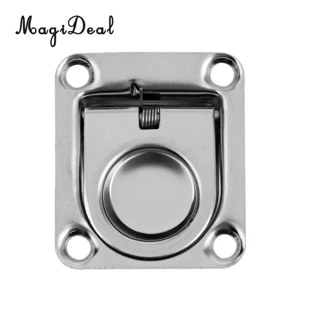 Marine Grade Stainless Steel Flush Mount Pull Ring Hatch Latch Lift Handle Marine Boat