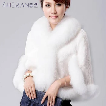SHERAN 2017 Faux fur Coat Mink Fur Rex Rabbit Hair Cape Jackets Black White Fur Overcoat Imitation Rabbit Fur Faux Fox Collar
SHERAN 2017 Faux fur Coat Mink Fur Rex Rabbit Hair Cape Jackets Black White Fur Overcoat Imitation Rabbit Fur Faux Fox Collar
