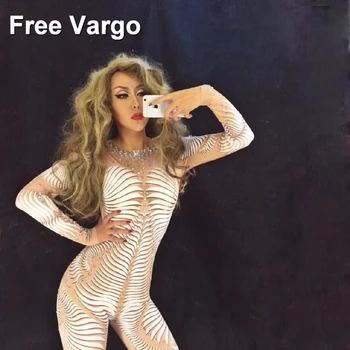 Geometric Printed Big Stretch Jumpsuit Sparkly Rhinestones Bodysuit Stage Wear Women's Celebrate Shining Crystals Costume Outfit
Geometric Printed Big Stretch Jumpsuit Sparkly Rhinestones Bodysuit Stage Wear Women's Celebrate Shining Crystals Costume Outfit