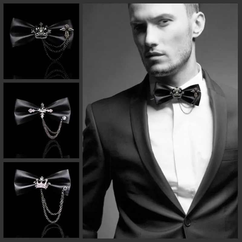 Free shipping New fashion man male handmade Crown leather bow tie men's wedding dress business personalized groom host guest 
Free shipping New fashion man male handmade Crown leather bow tie men's wedding dress business personalized groom host guest