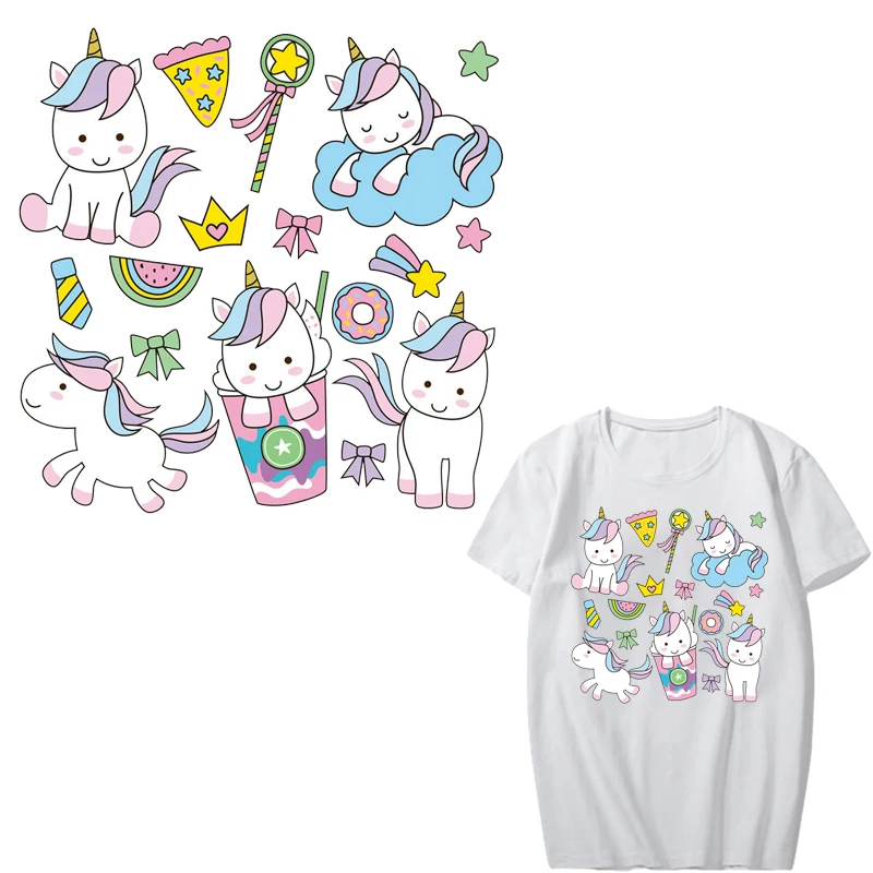 Cute Unicorn Patch Set Iron-on Transfers Parches for Clothes DIY T-shirt Applique Heat Transfer Vinyl Parch Stickers on Clothing
Cute Unicorn Patch Set Iron-on Transfers Parches for Clothes DIY T-shirt Applique Heat Transfer Vinyl Parch Stickers on Clothing