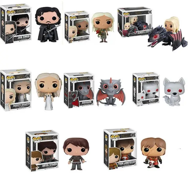 POP NEW Game of Thrones JON SNOW DAENERYS GREY WIND RENLY YGRITTE ROBB STARK Figure Toys Collection model toy gift
POP NEW Game of Thrones JON SNOW DAENERYS GREY WIND RENLY YGRITTE ROBB STARK Figure Toys Collection model toy gift