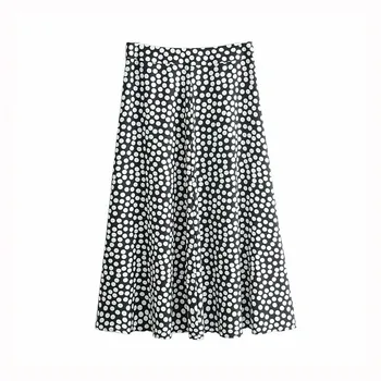 Women Dot pleated skirt 2019 summer casual zipper midi skirt faldas mujer chic female high waist skirts
Women Dot pleated skirt 2019 summer casual zipper midi skirt faldas mujer chic female high waist skirts
