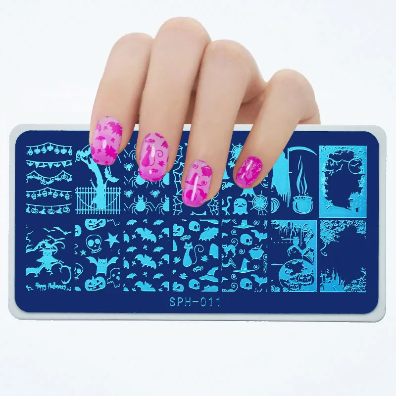 NEW ARRIVA ##sph-11 1PC 6*12 Cobweb Skull Pumpkin Light Halloween Theme Nail Art Stamp Template Image Plate Nail Stamping Plates
NEW ARRIVA ##sph-11 1PC 6*12 Cobweb Skull Pumpkin Light Halloween Theme Nail Art Stamp Template Image Plate Nail Stamping Plates