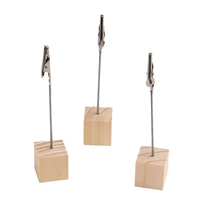 10pcs Tabletop Photo Holders With Clip For Pictures, Memos And Table Numbers - Pine Wood Cube Base Party Wedding Decoration
10pcs Tabletop Photo Holders With Clip For Pictures, Memos And Table Numbers - Pine Wood Cube Base Party Wedding Decoration