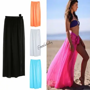 Women Solid Bikini Swimsuit Cover Up Wrap Split Skirt
Women Solid Bikini Swimsuit Cover Up Wrap Split Skirt
