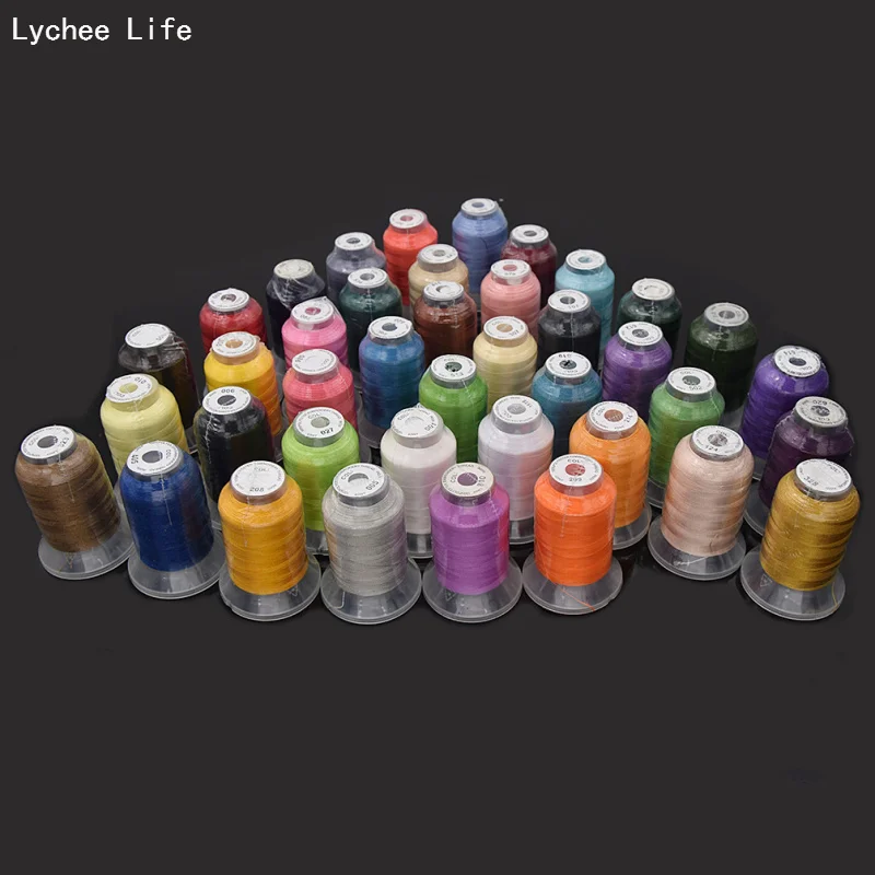 Lychee Life 40 цветов 120D/2 полиэфирная Вышивальная нить для одежды|Швейные нитки| |