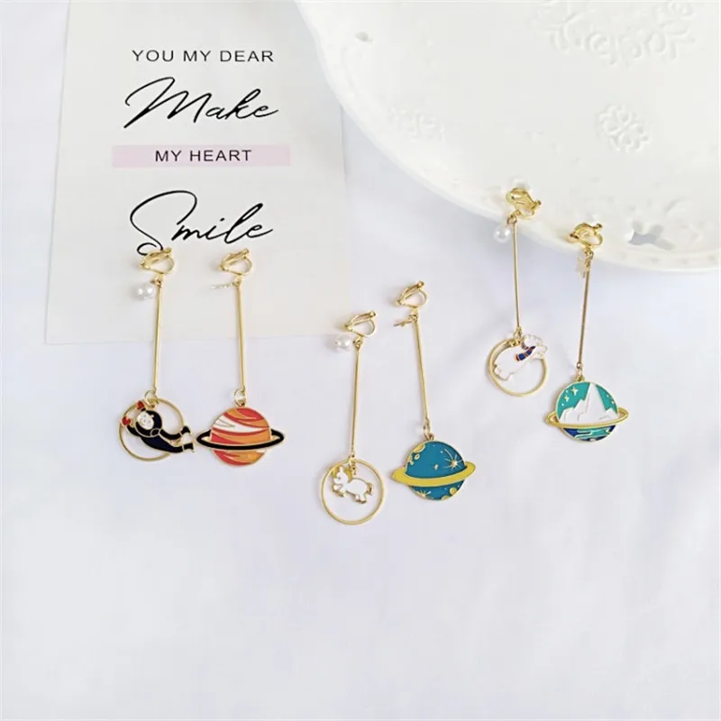 XEDZ 2018 hot sale cartoon animal rabbit unicorn cat earth Mars beauty girl astronaut earrings ear clip jewelry wholesale
XEDZ 2018 hot sale cartoon animal rabbit unicorn cat earth Mars beauty girl astronaut earrings ear clip jewelry wholesale