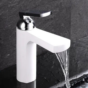 Elegant Waterfall White Chrome & Painting Brass Bathroom Vanity Sink / Basin Crane Torneira Batedeira Faucet Mixer Tap (HP-3027)
Elegant Waterfall White Chrome & Painting Brass Bathroom Vanity Sink / Basin Crane Torneira Batedeira Faucet Mixer Tap (HP-3027)