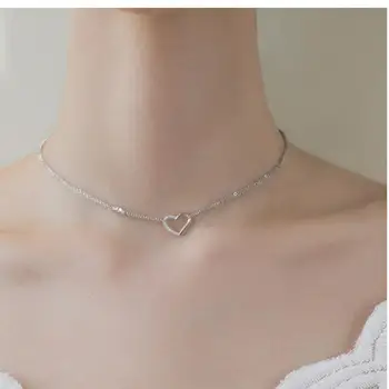 XIA Jewelry select colour Hollow Love heart Pendant necklace Female silver Clavicular chain accessories
XIA Jewelry select colour Hollow Love heart Pendant necklace Female silver Clavicular chain accessories