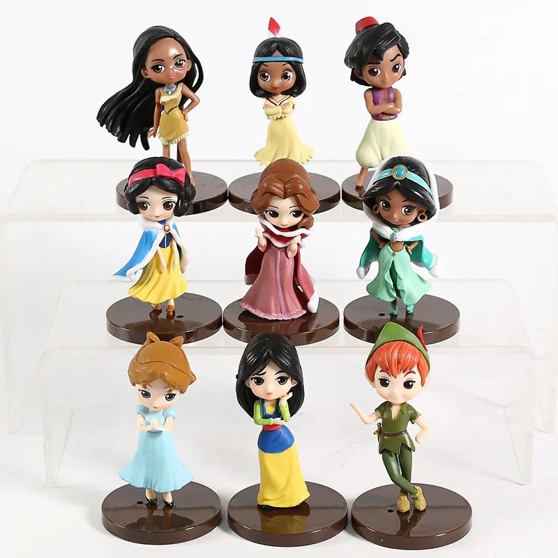 Q Posket Character Princess Snow White Belle Mulan Pocahontas Tiger Lily Peter Pan Aladdin PVC Figures Toys 9pcs/set
Q Posket Character Princess Snow White Belle Mulan Pocahontas Tiger Lily Peter Pan Aladdin PVC Figures Toys 9pcs/set