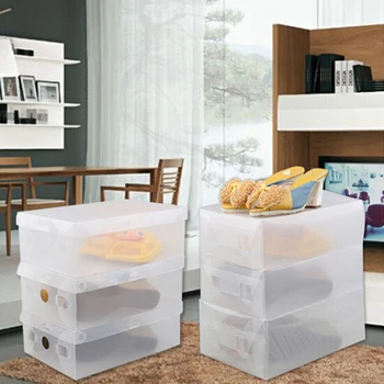 8pcs children/women/men transparent color plastic shoe store box folding box frame 
8pcs children/women/men transparent color plastic shoe store box folding box frame