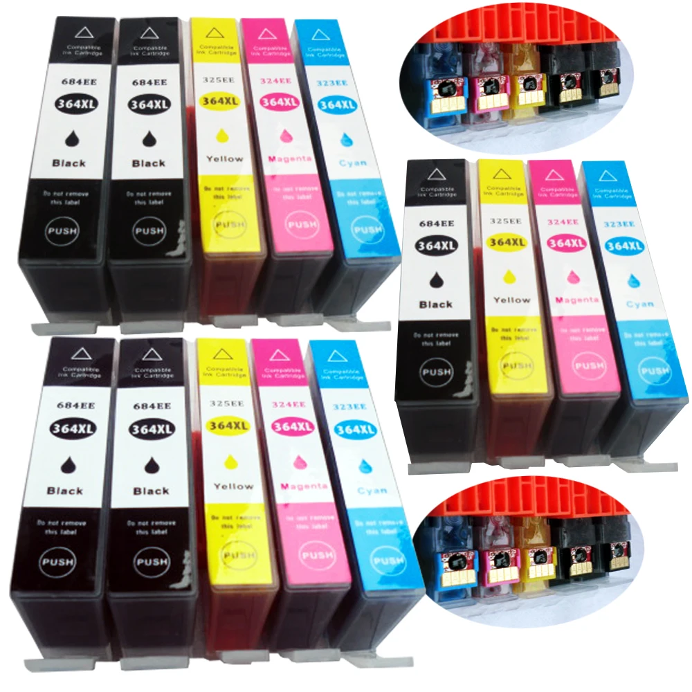 14 Compatible Ink Cartridges for HP 364XL Photosmart 5510 5515 5520 5524 6510 7510 7520
14 Compatible Ink Cartridges for HP 364XL Photosmart 5510 5515 5520 5524 6510 7510 7520