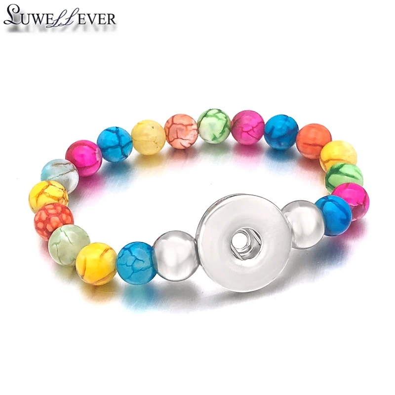 Hot 023 Interchangeable Candy Colors Expandable Bead Stone Stretch Bracelet 18mm Snap Button Jewelry Bangle For Women Gift
Hot 023 Interchangeable Candy Colors Expandable Bead Stone Stretch Bracelet 18mm Snap Button Jewelry Bangle For Women Gift