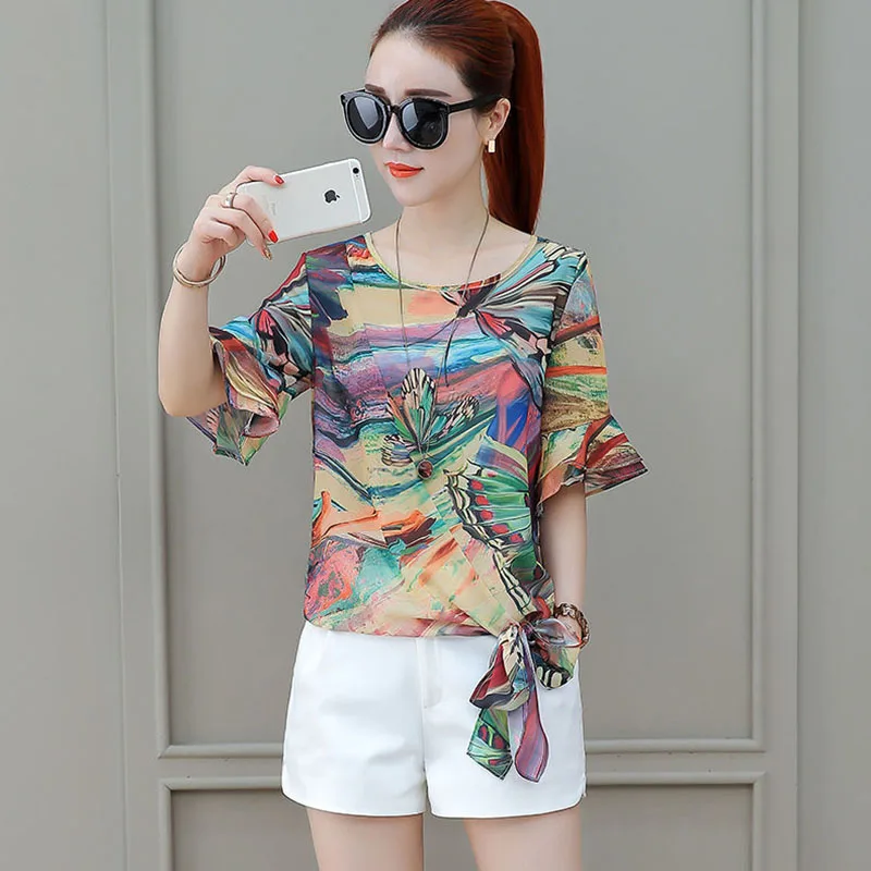 New Womens Tops Summer Blouse Women Chiffon Women's Print Shirt Loose Blouses Women Plus Size Feamle Blusas DF2588
New Womens Tops Summer Blouse Women Chiffon Women's Print Shirt Loose Blouses Women Plus Size Feamle Blusas DF2588