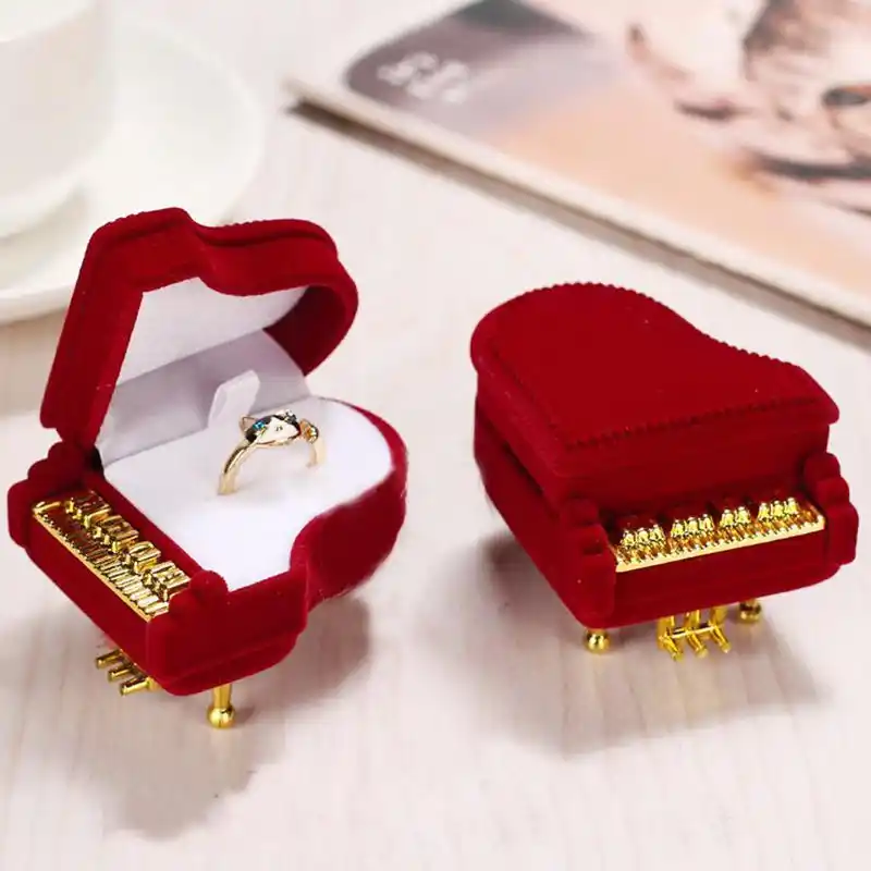 piano ring box earring pendant jewelry treasure wedding gift